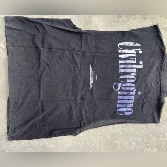 Civil Regime Streetwear cut off Rib cage Skeleton distressed printed tshirt - Picture 3 of 5